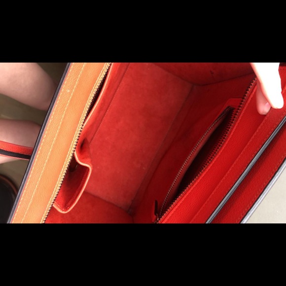 Celine Micro Red Luggage Tote - Picture 8 of 16